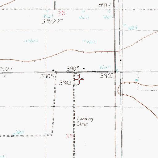 Topographic Map of 10123 Water Well, NM