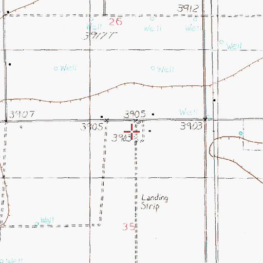 Topographic Map of 12409 Water Well, NM
