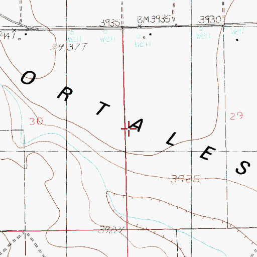 Topographic Map of 10120 Water Well, NM