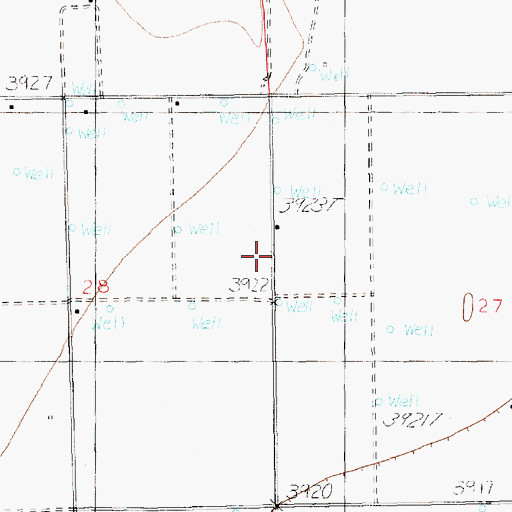 Topographic Map of 11600 Water Well, NM