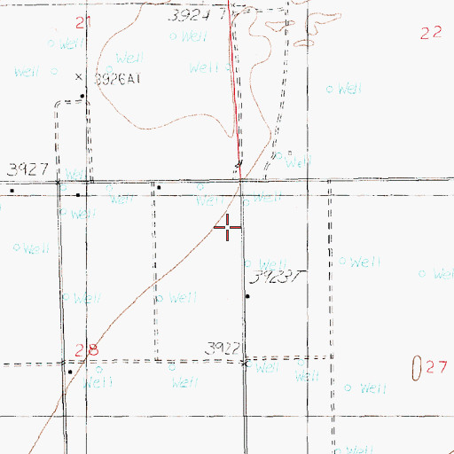 Topographic Map of 12243 Water Well, NM