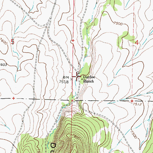 Topographic Map of Old Durfee Water Well, NM
