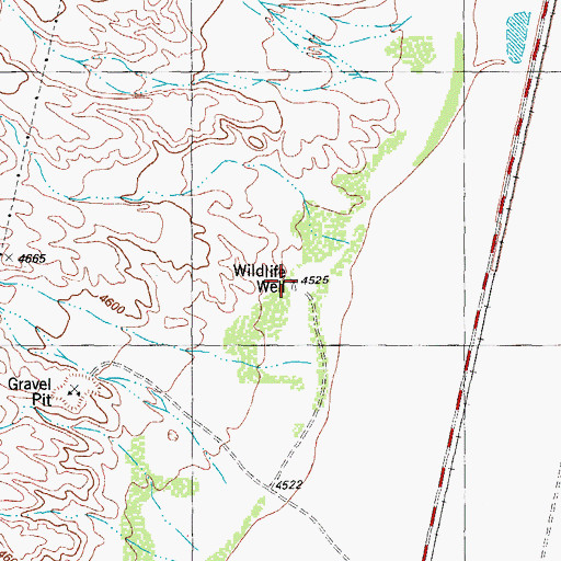 Topographic Map of 10045 Water Well, NM