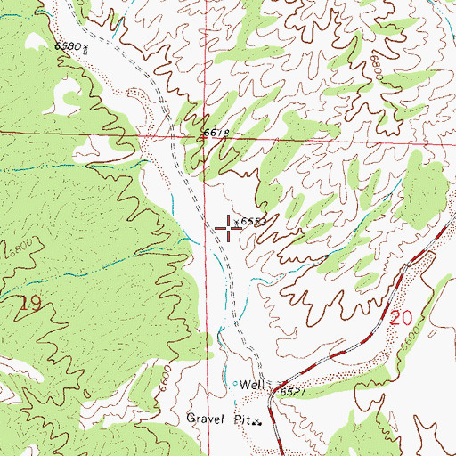 Topographic Map of Peewee Water Well, NM