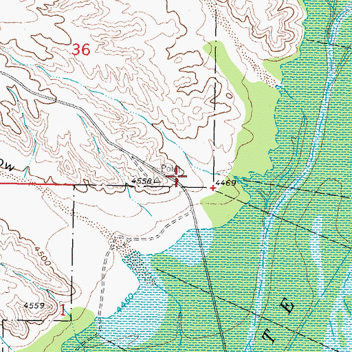 Topographic Map of 10061 Water Well, NM