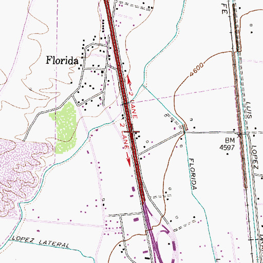 Topographic Map of 10033 Water Well, NM