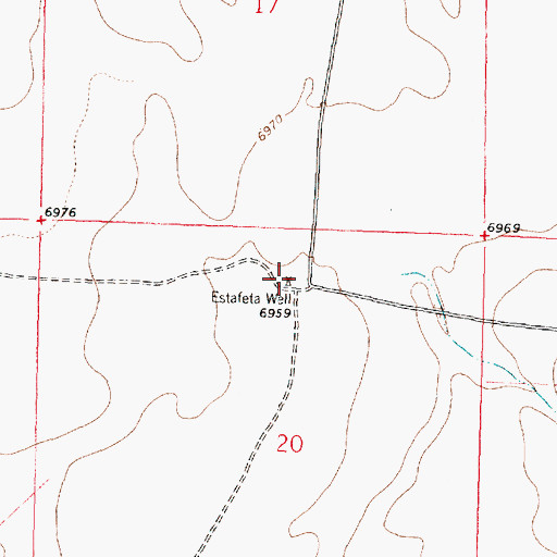 Topographic Map of Estafeta Water Well, NM