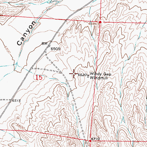 Topographic Map of Windy Gap Water Well, NM