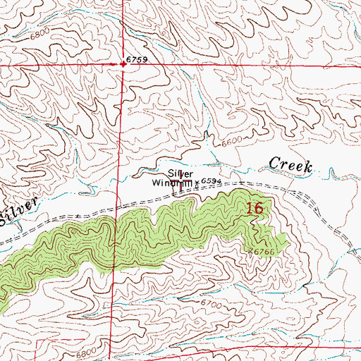 Topographic Map of Silver Windmill Water Well, NM