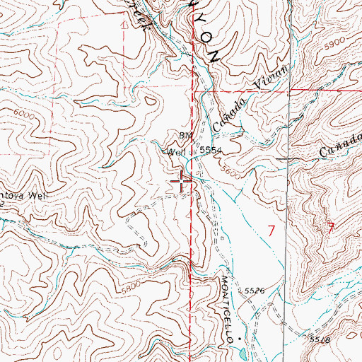 Topographic Map of RG 26394 Water Well, NM