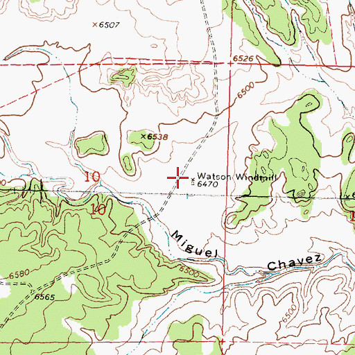 Topographic Map of Watson Windmill Water Well, NM