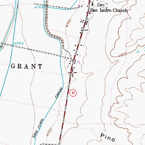 Topographic Map of Nutrias Water Well, NM