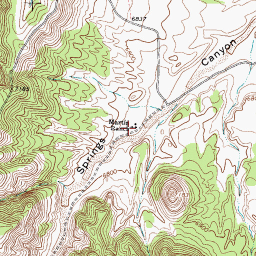 Topographic Map of Martin Ranch Water Well, NM