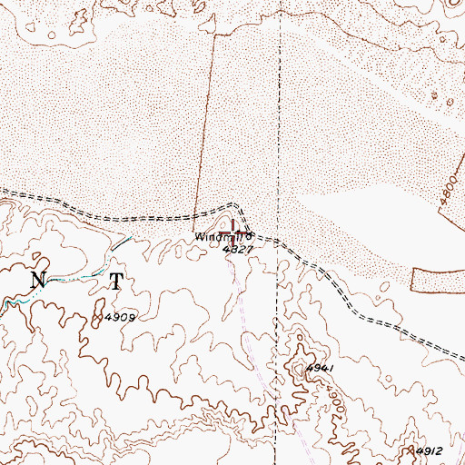 Topographic Map of 10022 Water Well, NM
