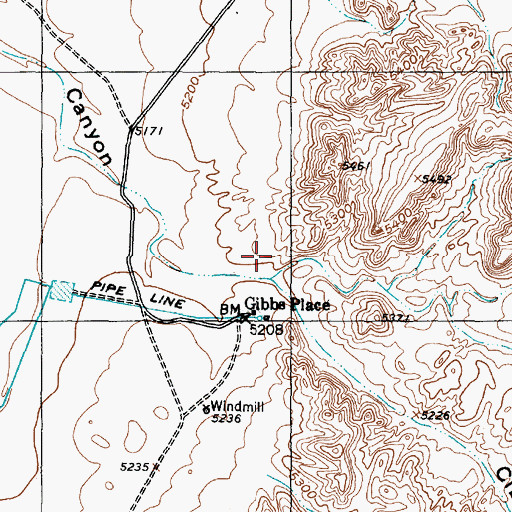 Topographic Map of C Irrigation Water Well, NM