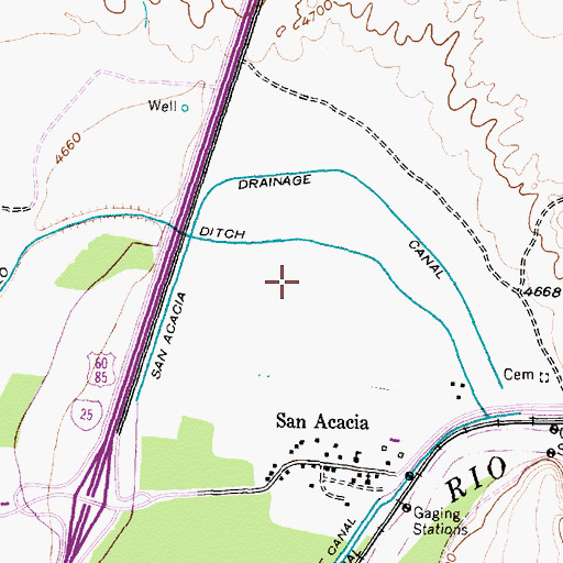 Topographic Map of 43 Water Well, NM