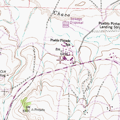 Topographic Map of Pintado PM-3 Water Well, NM