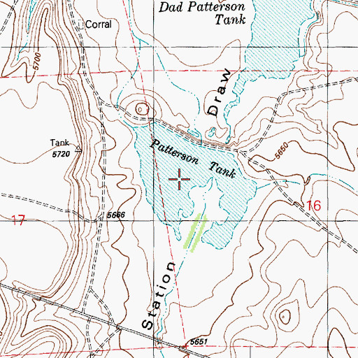 Topographic Map of Patterson Tank, AZ