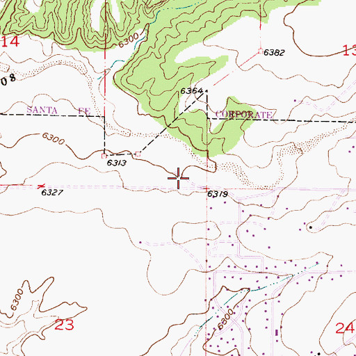 Topographic Map of 10216 Water Well, NM