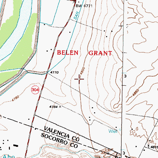 Topographic Map of 10004 Water Well, NM