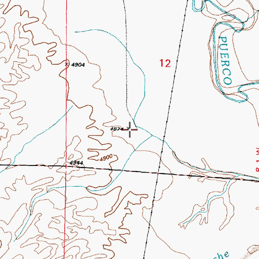 Topographic Map of 10020 Water Well, NM