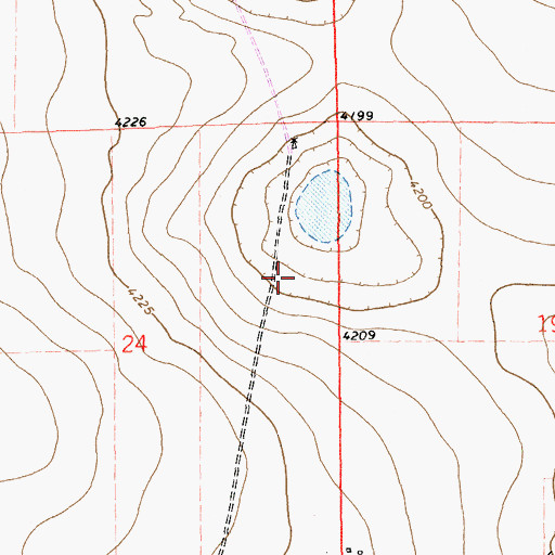 Topographic Map of 11128 Water Well, NM