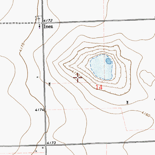 Topographic Map of 12530 Water Well, NM