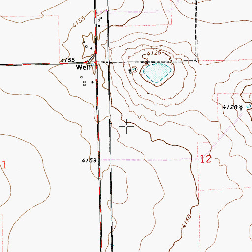Topographic Map of 11151 Water Well, NM