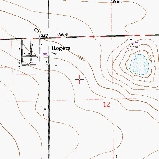 Topographic Map of 10131 Water Well, NM