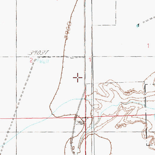 Topographic Map of 11020 Water Well, NM