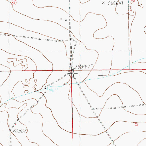 Topographic Map of 10949 Water Well, NM