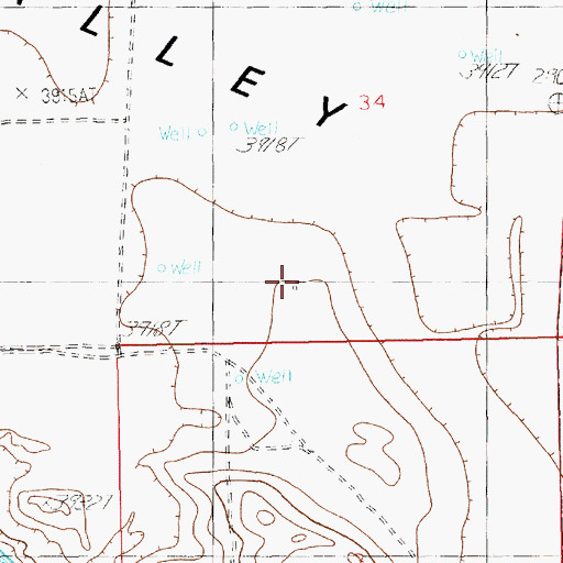 Topographic Map of 10953 Water Well, NM