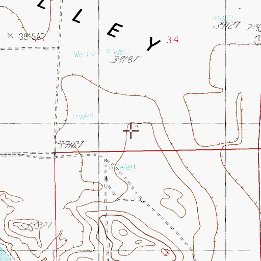 Topographic Map of 11610 Water Well, NM