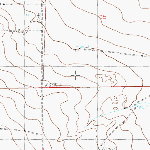 Topographic Map of 10937 Water Well, NM