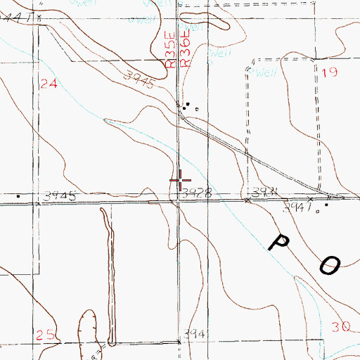 Topographic Map of 10943 Water Well, NM