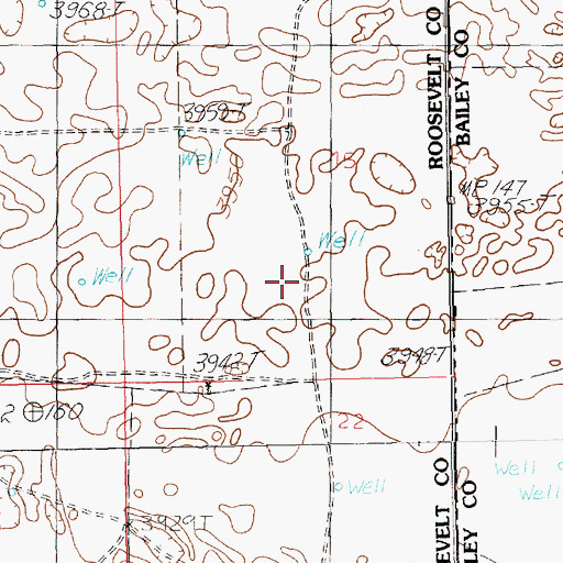 Topographic Map of 11742 Water Well, NM