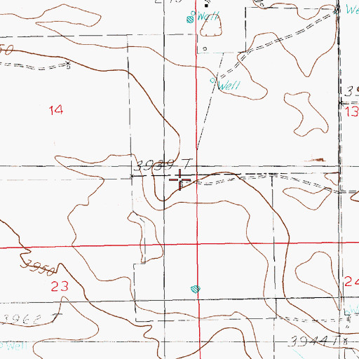 Topographic Map of 11684 Water Well, NM