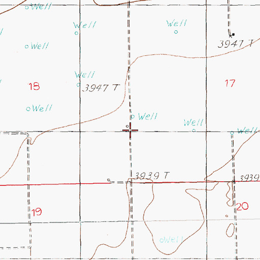 Topographic Map of 11717 Water Well, NM
