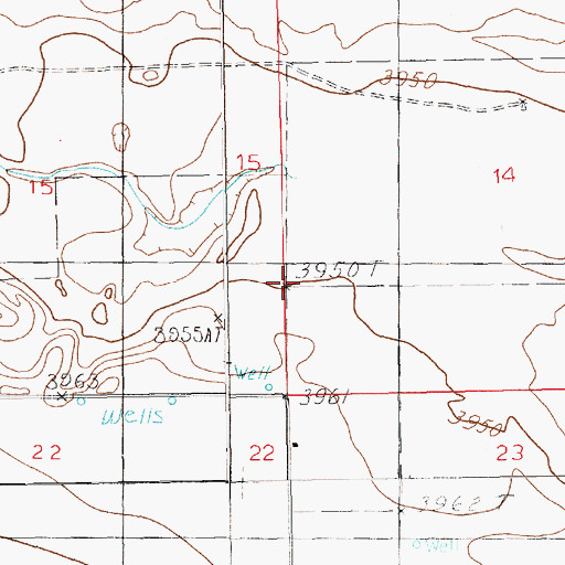 Topographic Map of 11587 Water Well, NM