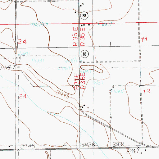 Topographic Map of 12656 Water Well, NM