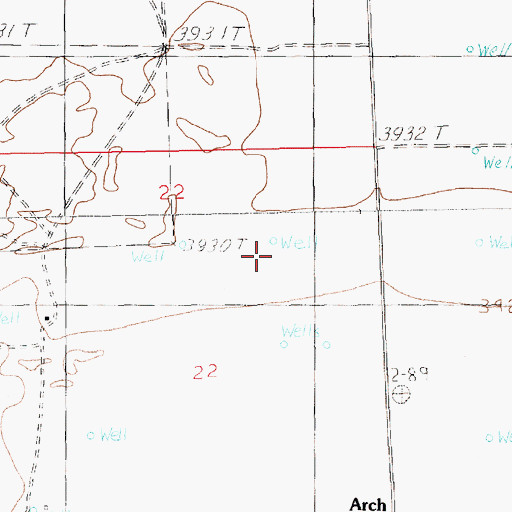 Topographic Map of 11718 Water Well, NM