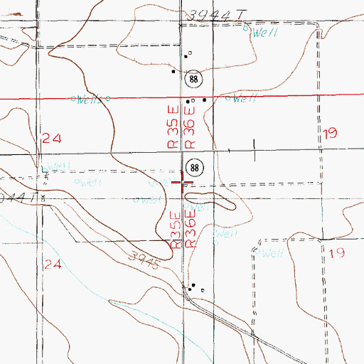 Topographic Map of 10116 Water Well, NM