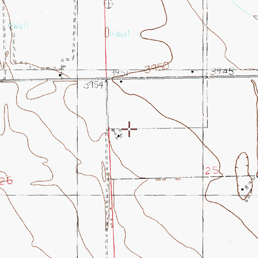 Topographic Map of 10107 Water Well, NM