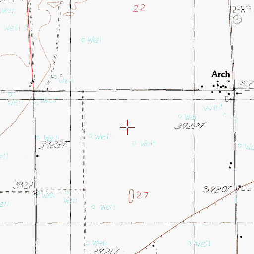 Topographic Map of 11601 Water Well, NM