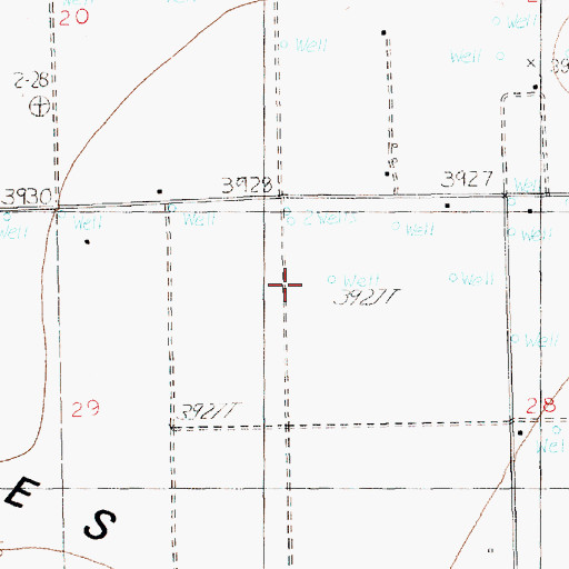 Topographic Map of 10119 Water Well, NM