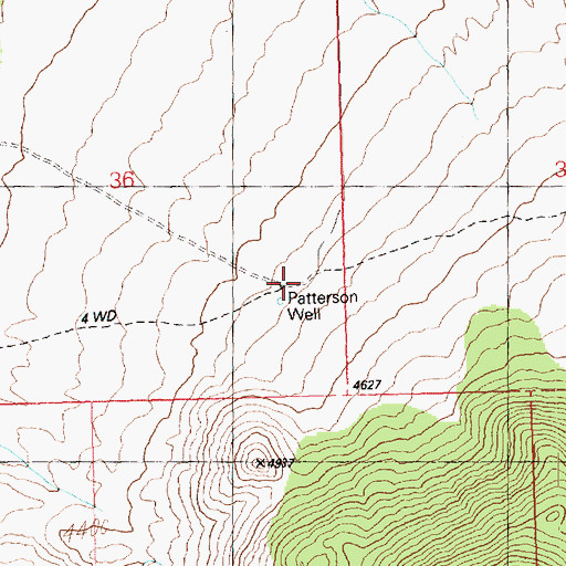 Topographic Map of Patterson Well, AZ