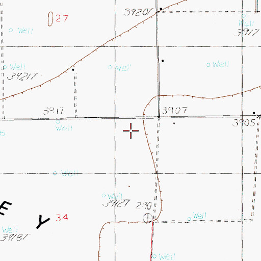 Topographic Map of 11608 Water Well, NM