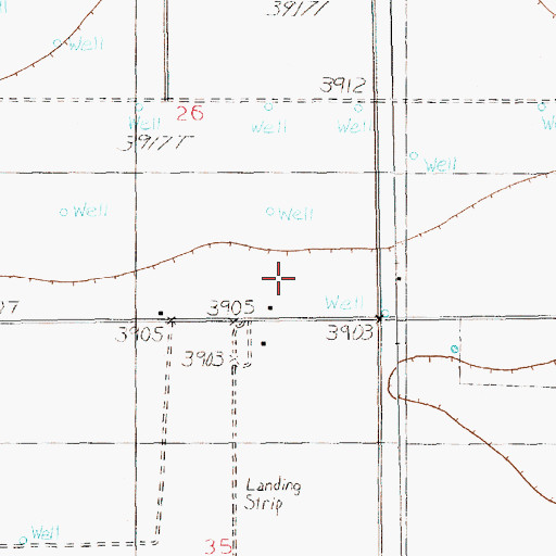 Topographic Map of 10945 Water Well, NM
