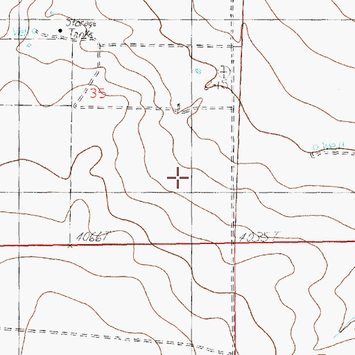 Topographic Map of 10935 Water Well, NM