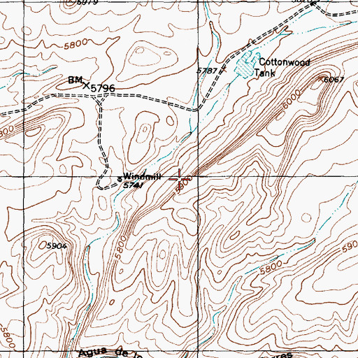 Topographic Map of 10024 Water Well, NM